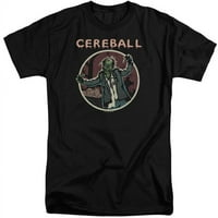 TREVCO CBS2517-ATT- Hell Fest & Cereball Odrasli visoki fit 18-kratki rukav majica, crni - ekstra veliki