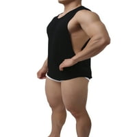 Yuemengxuan Muška Ležerne prilike udobne pulove bez rukava u okruglim ovratnicima + kratke hlače