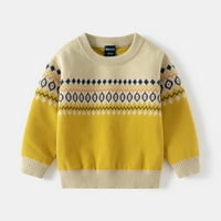 Toddler Boys Girls Winter Dugi rukav Jacquard pleteni džemper baza topli džemper za dječju odjeću