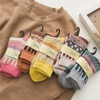 Rovga zadebljane čarape čarape vunene boje žene zima pet parova čarape čarape