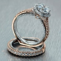 Ružičarski zlatni i srebrni prsten dijamantski prsten modni prsten
