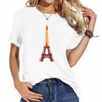 Eiffel Towerin Modna ženska majica za grafiku sa udobnim poklonima Fit Paris Lover