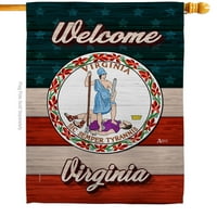 Welcome Virginia House Flag Država Dvostrano dvorište Baner