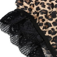 Žene plus veličine Leopard tiskali su jednodijelno seksi donje rublje