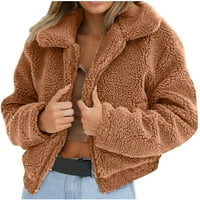 ŽENSKI PROSTORI Žene dame topla umjetna vuna kaput zimska jakna zimska odjeća