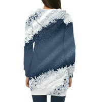 Yubatuo ženska jesen zima modni patentni patentni patentni dukseri dugih rukava s dugim rukavima, majice