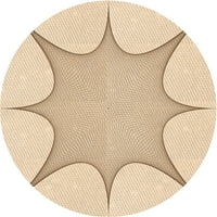 Ahgly Company u zatvorenom okruglom uzorkovima smeđe pijeska smeđe prostirke, 6 'okruglica