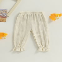 Baby Girls harem hlače Čvrsta boja elastični struk cvjetovi mališani pad pantalona za parove joggers