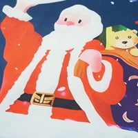 Eyicmarn božićnjak za roditelj-dijete odjeća za slobodno vrijeme, Santa Claus Pleaid dugih rukava za