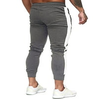 Pfysire Muškarci Sportski trenerke hlače nacrtavaju joggers pantalone hlače tamno siva l
