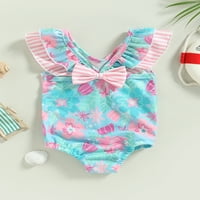 MubIneo novorođenčad Dječji djevojčici kupaći ruffle trim cvjetni print Flyeves kupaći kostimi za kupaće