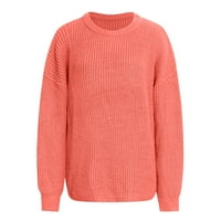 Kpoplk džemperi za žene prevelizirani džemper s dugim rukavima Ženski kabel pleteni pulover casual toplim