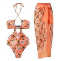 Aaiyomet kupaći kostim za žene Ženska kupalište Alover Print Plach Awim korut Poklopac za Bikini Frat,