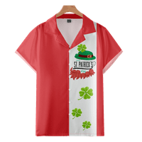 Muška košulja St. Patrickov dan tiskani casual skrozleeve Novelty Button-down Havajske majice Košulje