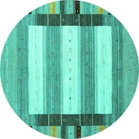 Ahgly Company u zatvorenom okruglom apstraktnom tirkizno plavim prostirkama savremene površine, 7 'krug