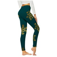 Cuoff yoga hlače Ženska Halloween 3D štampanje rastezanje Yoga hlače na otvorenom teretane hlače zelena