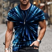 Muški atletski kratki rukav modni muškarci casual okrugli vrat 3D digitalni ispis pulover fitness sportske