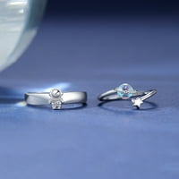 Anvazise Par prsten otvaranje ličnosti Podesivi zaljubljeni Dan Poklon Astronaut Star Planet Women Muškarci Ring Modni nakit Muškarci