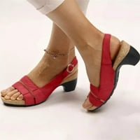 Ženske sandale Chunky Heel Sliper Dressing Summer klizanje na sandalama Udobna otvorena prst klina Sandal
