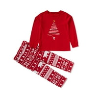 Porodica Podudaranje pidžama Postavi Božić za odrasle muškarci Žene Kids Sleepwear noćna odjeća Dugi