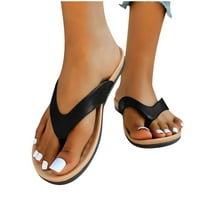 Ženske flip flops komforni luk podržava neklizajuće sandale s modnim kožnim trakama za ljetnu plažu