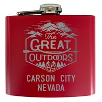 Carson City Nevada Laserski ugraviran Istražite otvoreni suvenir oz nehrđajući čelik oz tla crvena