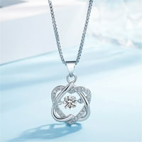 Mnjin ogrlica Ženske dijamante Ljubav Platinum pozlaćeni lanac Clavicle Smart ogrlice u obliku srca Privjesci srebro