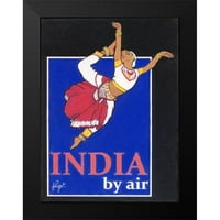 Got, Jean Pierre Black Moderni uokvireni muzej umjetnički print pod nazivom - Indija zrakom