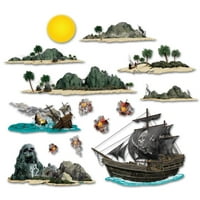 Beistle Pirate Brod i otok Read Dekoracija teme, jedna veličina