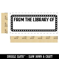 Iz biblioteke za zabavu pogranična knjiga samo-inkinga gumenog mastila za mastilo za poslovne ured - smeđa tinta - mala
