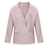 Kaputi za žene Zimske čišćenja Žene Business Attire Solid Color Cardigan Gornji jaknski kaput Bež