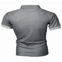 Sanviglor Mens T majica rever vrat Ljetni vrhovi polka točkice polo majica Atletic pulover Sport majica