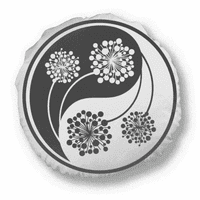 Kultura Yin-Yang Dizajn cvijeća okrugli bacanje jastuka za uređenje doma