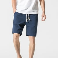Simplmasygeni muški kratke hlače Ljetni atletski kratke hlače Muške ljetne pamučne konoplje labave casual