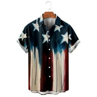 Muška američka američka državna zastava Patriotske košulje s majicama dolje s kratkim rukavima Tropske