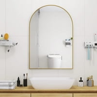 Okruglo ivice ogledalo, 24 x36 pravokutno zrcalo za kupatilo za zid, crna zidna u kupaonici ogledalo