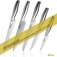 Set noža na istokVita, profesionalni 5-komadni kuhinjski nož sa oblogom, visoki ugljični nehrđajući