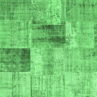 Ahgly Company Zatvoreni pravokutnik patchwork smaragdno zeleni prijelazni prostirke, 2 '5'