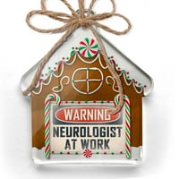 Ornament tiskao je jedan oboljeni neurolog upozorenja na poslu Vintage Fun Potpiši posao Božić Neonblond