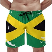 Muški Grunge-Jamaica-Jamaican-Flag Swim trunks Brzo suho kupalište Casual kupaći kostimi Cool Swim Shorts