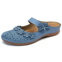 Žene Mules Ljeto zatvorene sandale za prste casual bezbednosne cipele Royal Blue veličine 10