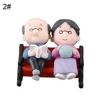 Jiaroswwei set bake inače par stolice Figurice DIY minijaturni ukrasi za pejzaž