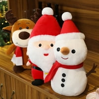 Božićne crtane plišane igračke za lutke punjene Santa Snowman Elk plišane jastuče za božićne poklone