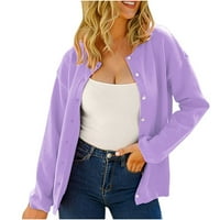 Ženske košulje s dugim rukavima Clessy Casual Solid Color rever down pulover vrhove Soft Comfort Fall