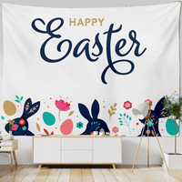 Easter Bunny Viseća banner pozadine za spavaću sobu DEKOR DIJELOVA DRUGA, 40X Šanolična obojena Uskršnja