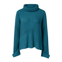 Ženski džemper jesen i zimski predimenzionirani s batwing dugim rukavima slobodno pleteni džemper za