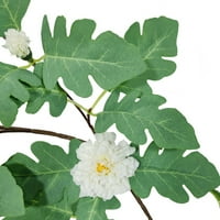Vnanda Eucalyptus Garland s cvijećem Marguerite cvijeće Spring Garlands, Eukaliptus i cvjetni ukras,