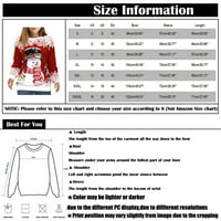 Tking Fashion Ženski pulover TOP SWEARKLEKE SNOWMAN Print Casual Sports 3D Print Active Streetwear Bluze