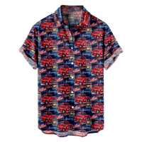 4. jula muška havajska majica USA Nacionalna zastava Košulja Grafički 3D košulja plus size Ulica dnevno