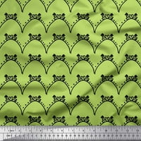 Soimoi Green Rayon tkanina i apstraktna ispis tkanina od dvorišta široka